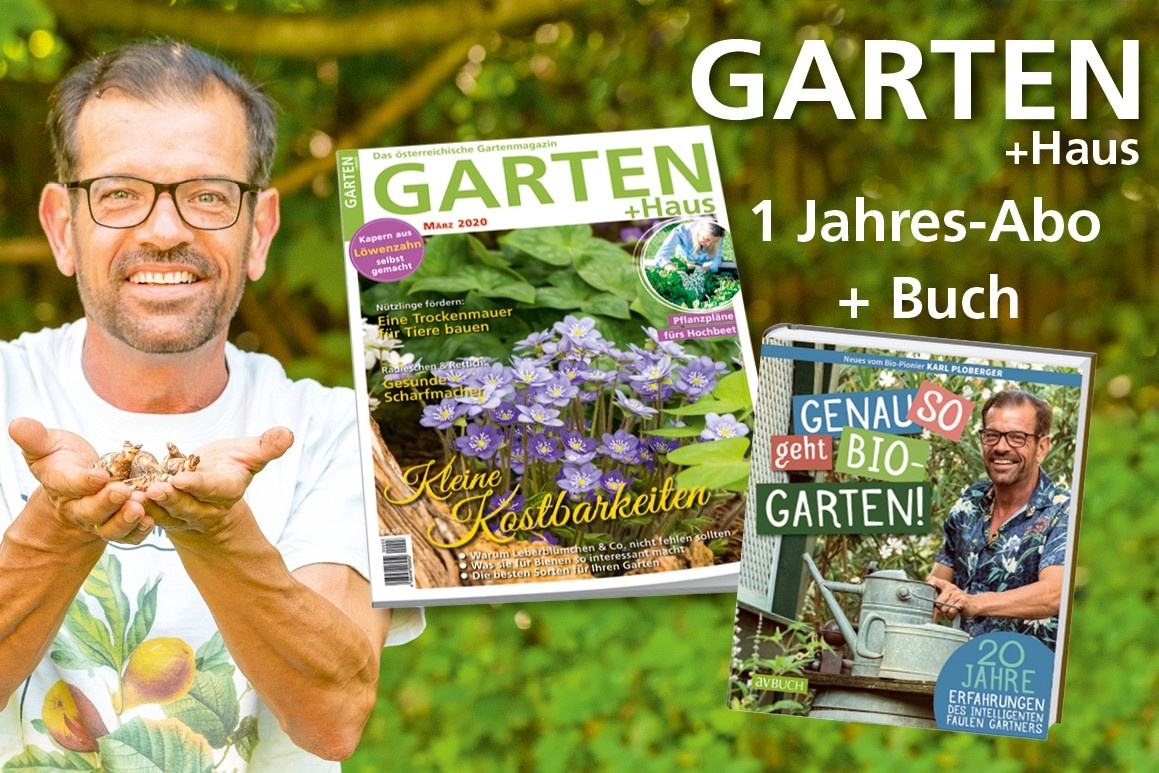 Aktion: Abo GARTEN+HAUS + Buch "Genau so geht Biogarten"
